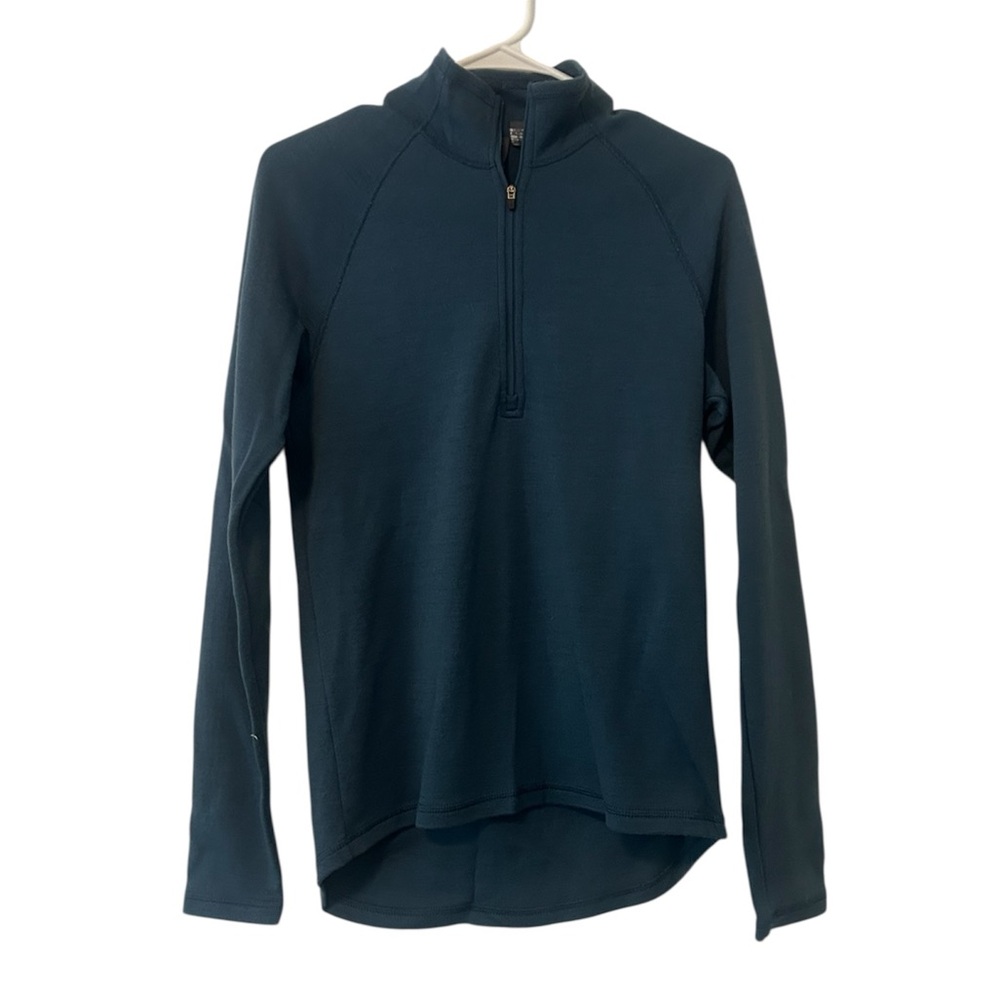 Ibex Merino Wool Quarter Zip Sweater‎ Jacket Women’s in Blue Size Small